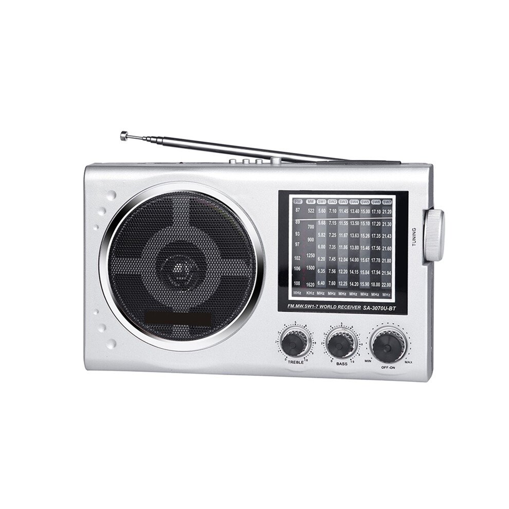 Radio Ec3070bt Fm Old-Fashioned Card With Sw Mp3 & Silver/Gray 4851802992798