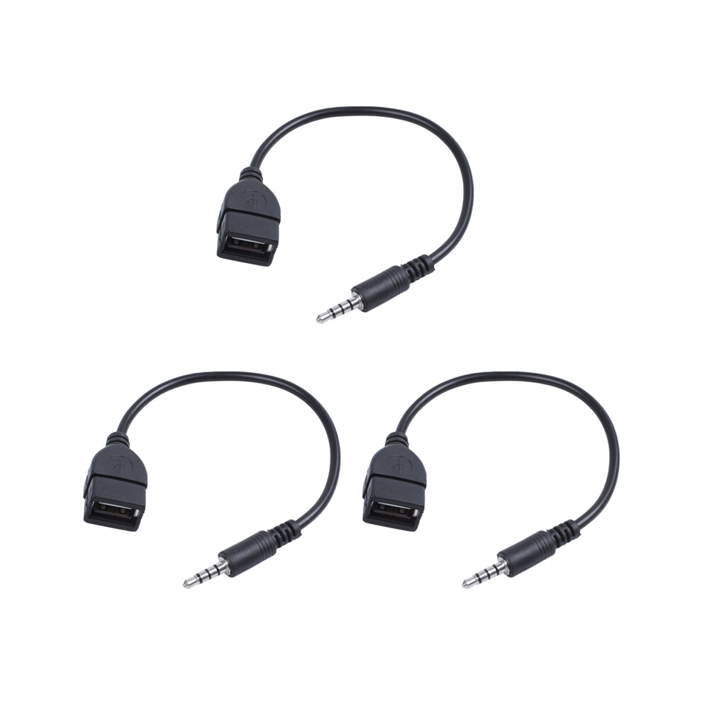 Usb-Buchse, Aux, 3,5-Mm-Klinkenstecker Fuer Audio-Ladekabel Schwarz Black 4851802995560