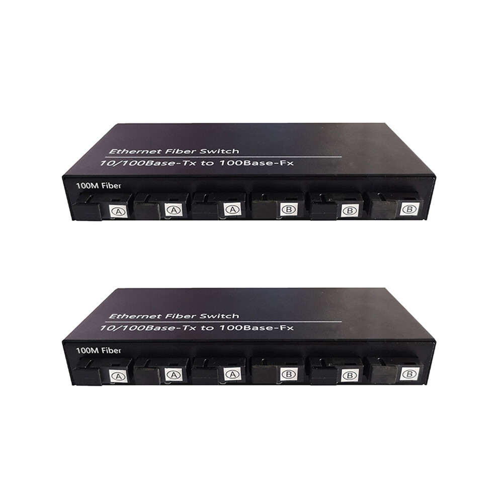 Photos - Switch 6Port 10/100M Ethernet  6 Fiber Port US Plug