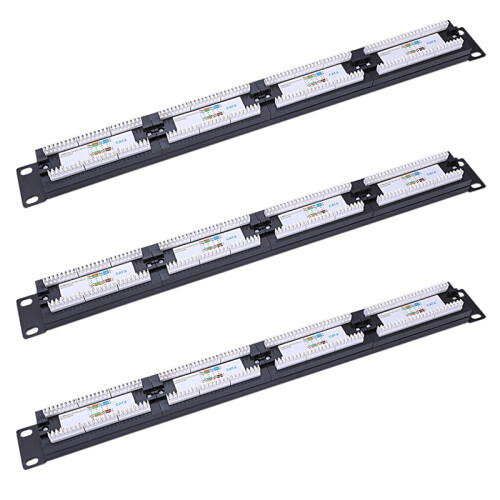 UTP 24 Port Rj45 Patch Panel Rack Ethernet Network Adapter CAT6