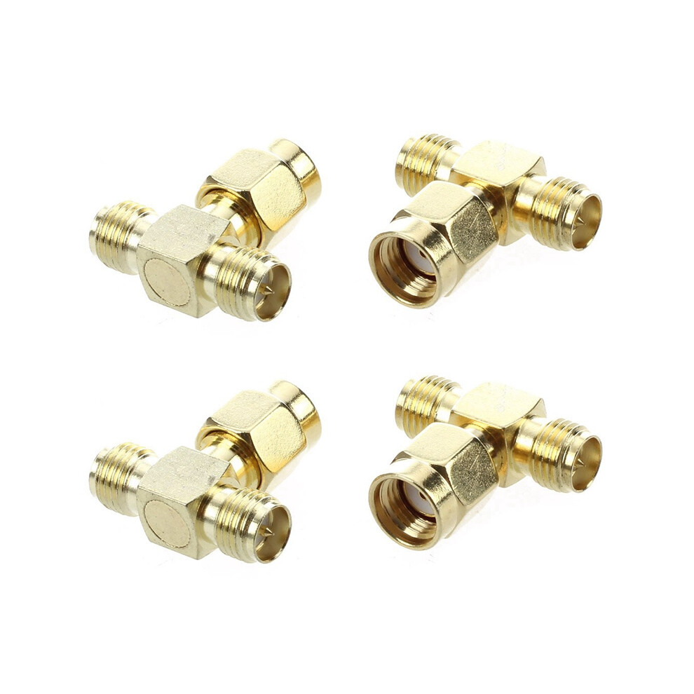 Photos - Cable (video, audio, USB) 2 Pcs RP SMA Male to Two Female Triple T RF Adapter Connector
