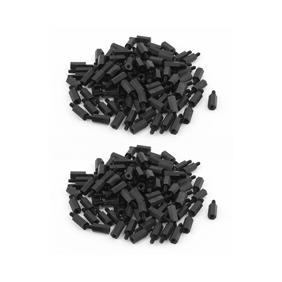 200Pcs M3 12Mm+6Mm Nylon Spacer Hex Stand-Off Pillar For Motherboard 4851802906412