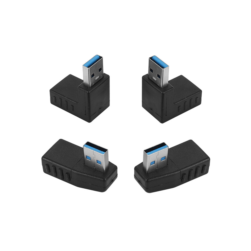 4Pcs Usb 3.0 Adapter Couplers 90 Degree Male To Female Connector 4851802909482