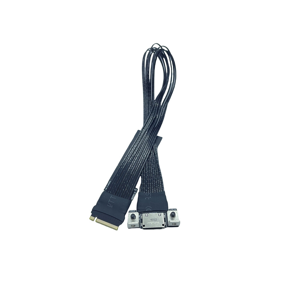 Photos - Cable (video, audio, USB) For M.2 to Oculink 4i Extension Cable Silver Plated 20cm
