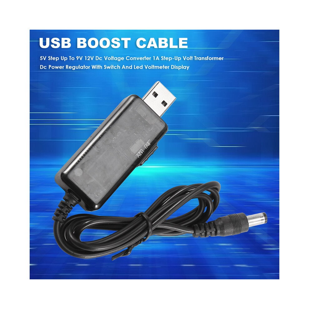 Usb Boost Cable 5V Step Up To 9V 12V Dc Voltage Converter 1A Step-Up 4851802915773