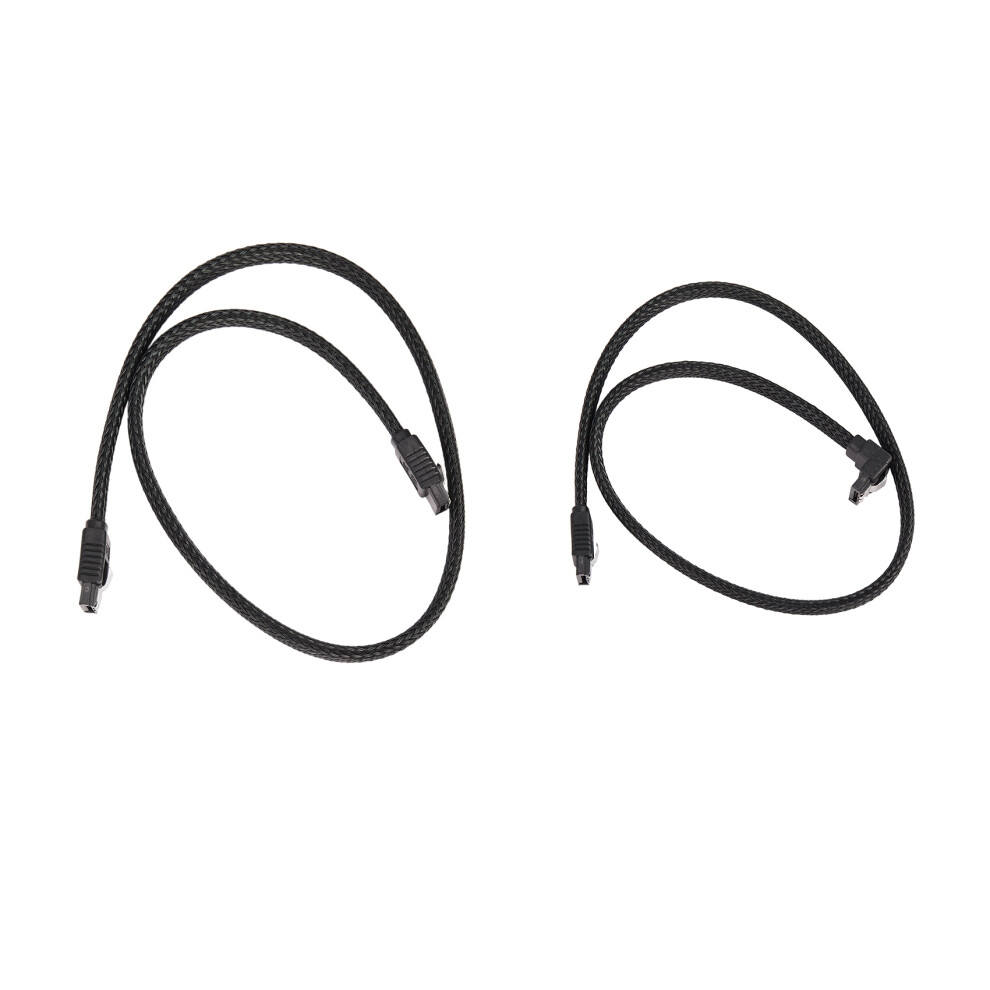 Spactz Black 50Cm Sata 3.0 Iii Sata3 7Pin Data Cable 6Gb/S Ssd Cables(Black)