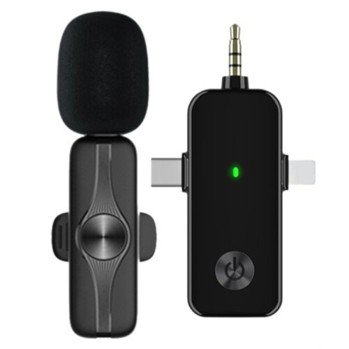 Microphone 3 in 1 Lavalier Mobile Phone Live Broadcast Equipment 1