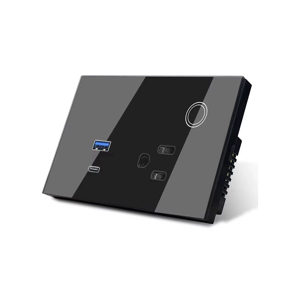 15A Wall Socket Usb Type-C Plug Outlet Power For Black Eu 4851802913151