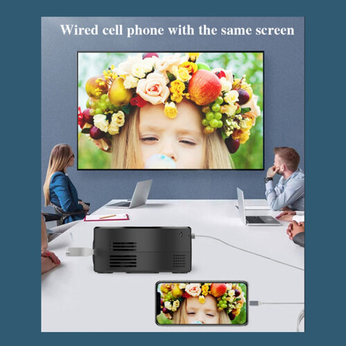 LED Mini Projector Mobile Video Beamer Home Theater Support 2