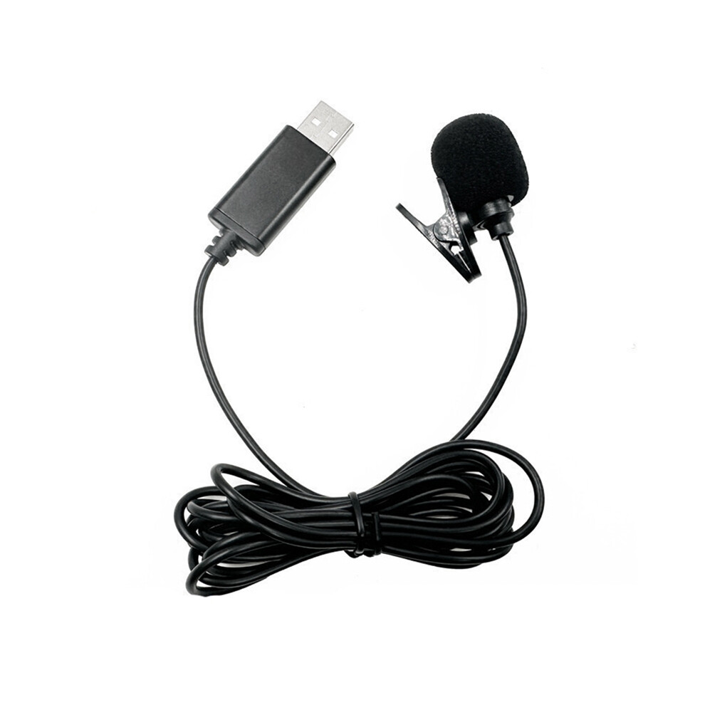Usb Lavalier Lapel Microphone Omnidirectional Wired Clip-On Mic 4851802919207
