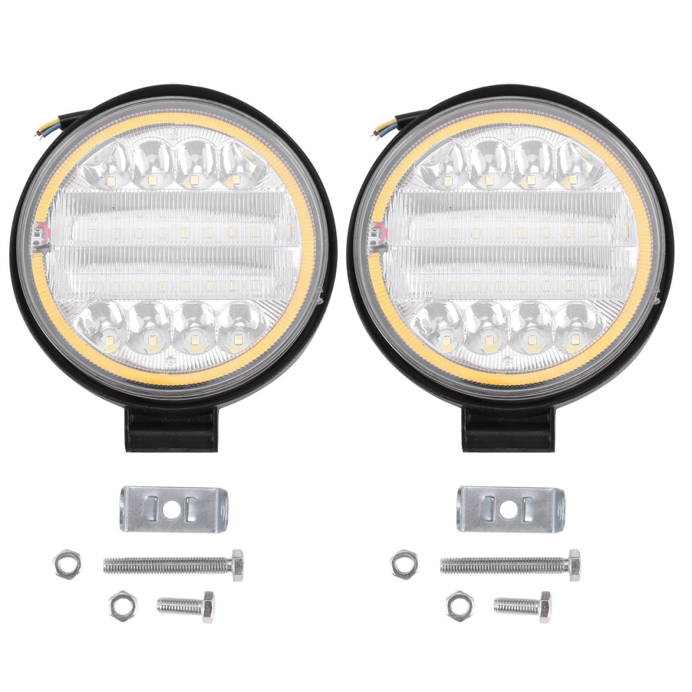 2X 4 Inch Led Work Combo Spot Flood Off Road Driving Fog Lamp Light/Amber 4851802924072