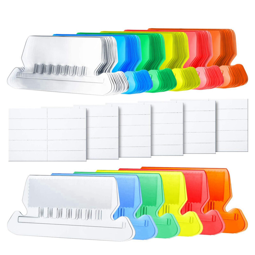 120 Sets 2 Inch Hanging Folder Tabs and Inserts for Quick Identification of Files File B-image-OPC-PK29PCK-NEW