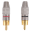 20 Pcs Plug Audio Video Locking Cable Connector Gold Plated 2