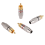 20 Pcs Plug Audio Video Locking Cable Connector Gold Plated 3