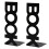 1 Pair Bookends for Library School Book Holder Letter Baffle Black 1