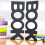 1 Pair Bookends for Library School Book Holder Letter Baffle Black 6
