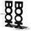 1 Pair Bookends for Library School Book Holder Letter Baffle Black 3