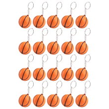 20 Pack Basketball Ball Keychains for Party Favors,Basketball
