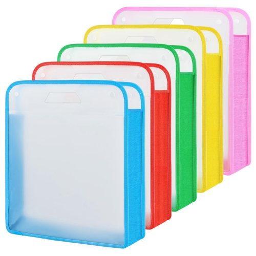 5 Pack Scrapbook Paper Storage Organizer, Multi Color Expanding for 12 x Sheets,