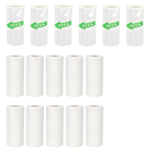 16 Rolls Mini Thermal Printer Paper, Including 6 Sticker Paper & 10 Plain , 57X25mm