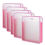 5 Pack Scrapbook Paper Organizer, Pink Expanding , Portable Storage with Button Closure 2