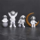 4 pcs Astronaut Figure Statue Figurine Silver 11