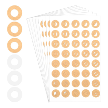 800 Pcs Paper Hole Reinforcement, 1/4 Inch Binder Reinforcement Circles (Kraft and Transparent Set)