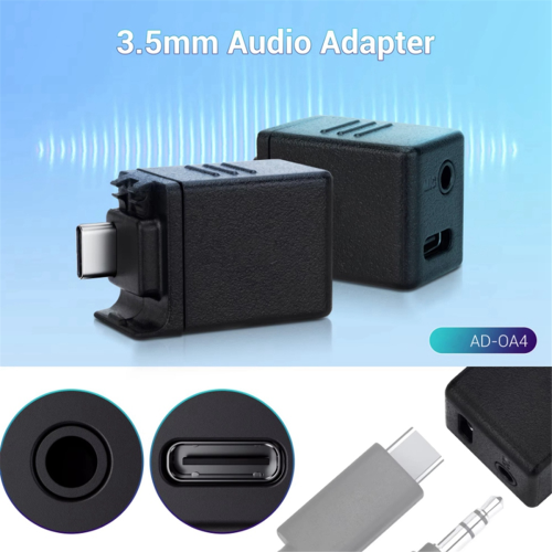 3.5mm Audio Adapter with Type-C Charging Port for Action 2