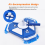 Pool Vacuum Head with Side Brush Universal Steering Handle & Rotatable Hose Adapter 10