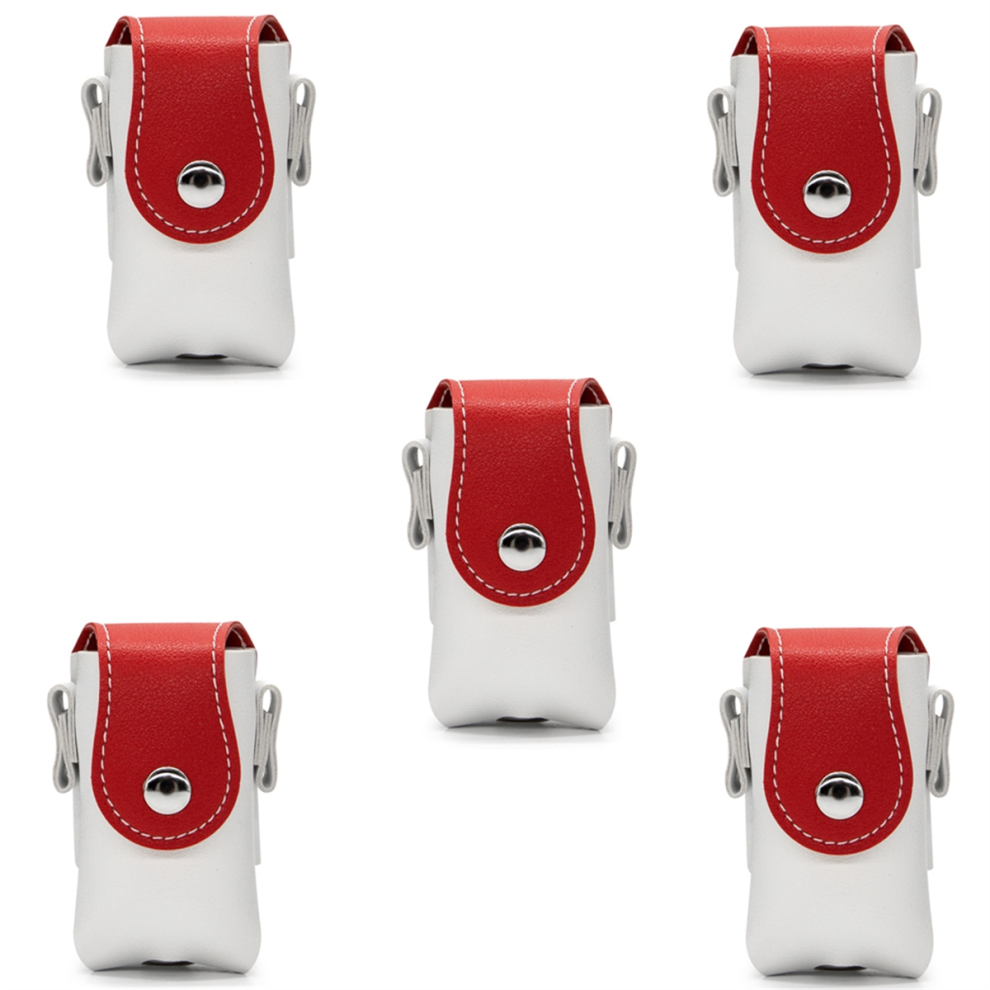 Red + White Golf Bag, Portable Mini Protective PU Leather Ball Box Bag-image-OPC-PK29T2Y-NEW