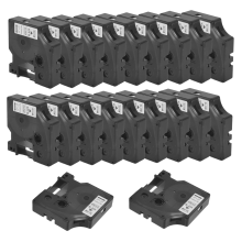20Pcs for D1 Label Maker/Tape 45013 Black on White Ribbons Compatible Manager 160 210 450 280