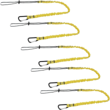 5 Pack Safety Tool Leash,Retractable Bungee Cord Yellow