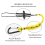 5 Pack Safety Tool Leash,Retractable Bungee Cord Yellow 4