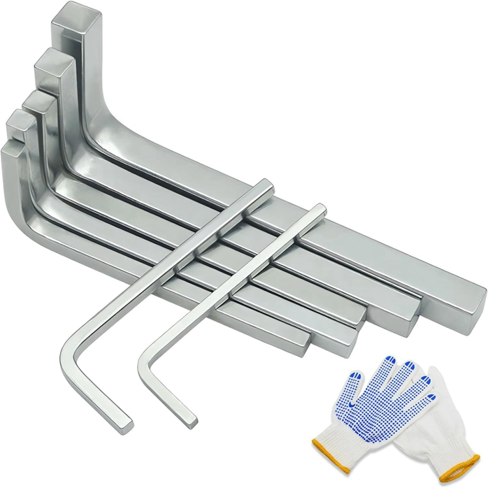 7Pcs Square Head Wrench Set L Shaped Key Kit Chromium Vanadium Steel Screwdrivers, 3-10Mm 4851802956493