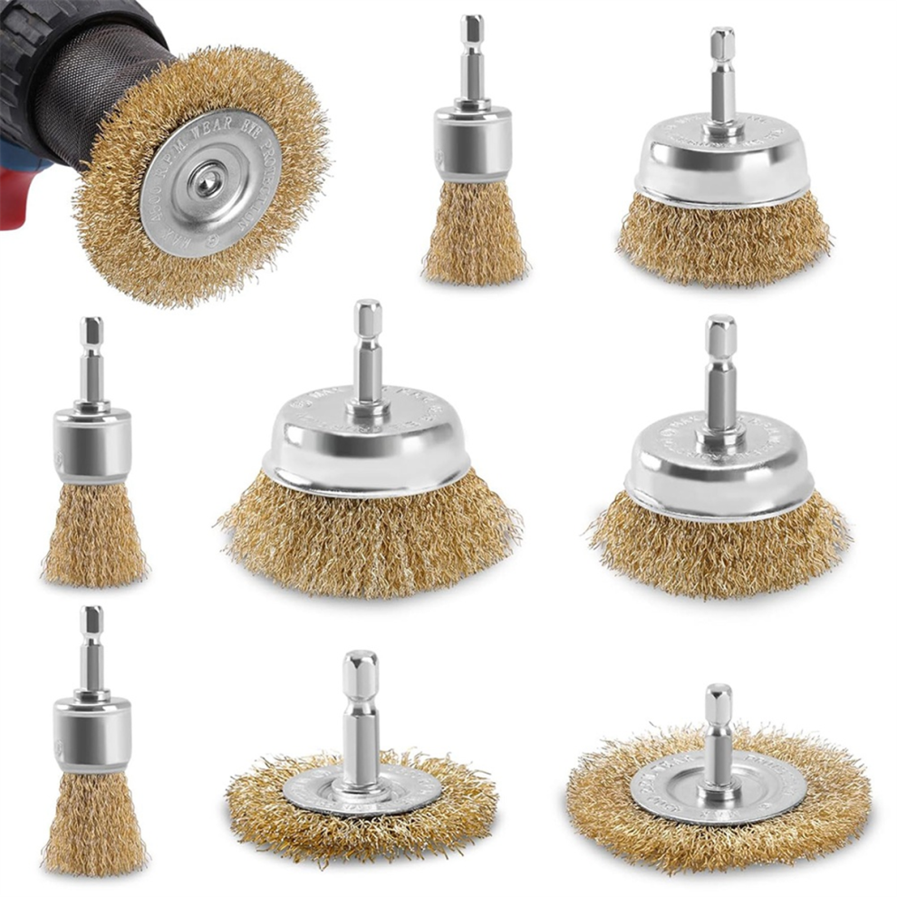 Photos - Other Hand Tools Wire Wheel Cup Brush for Drill, Carbon Steel Bristles Set