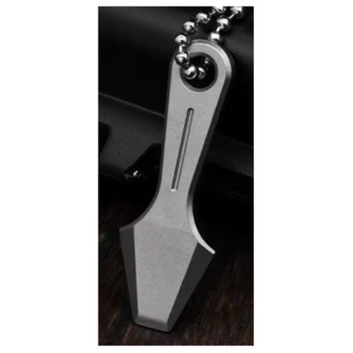 Titanium EDC Pry Bar Mini Alloy Crowbar Keychain Pendant Tool Silver 2