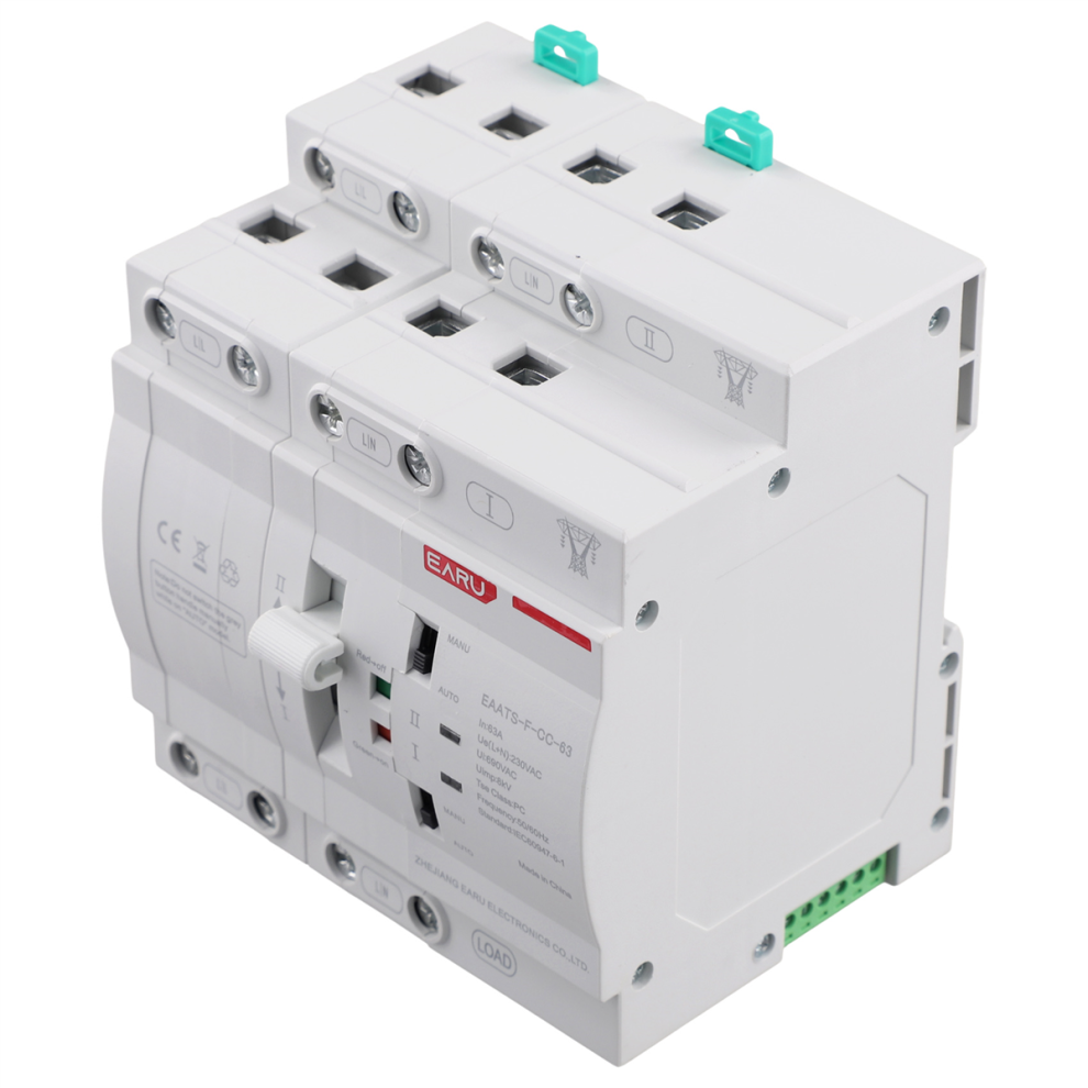 Ats Dual Power Automatic Transfer Switch 4P 63A Emergency 220V 2Pcs Grid 4851802959692