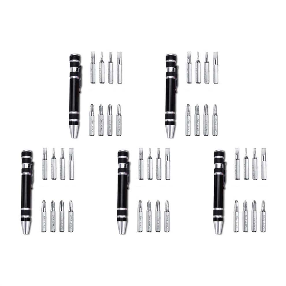 5pcs pen screwdriver set Aluminum alloy type Hand screw black-image-OPC-PK29WFM-NEW