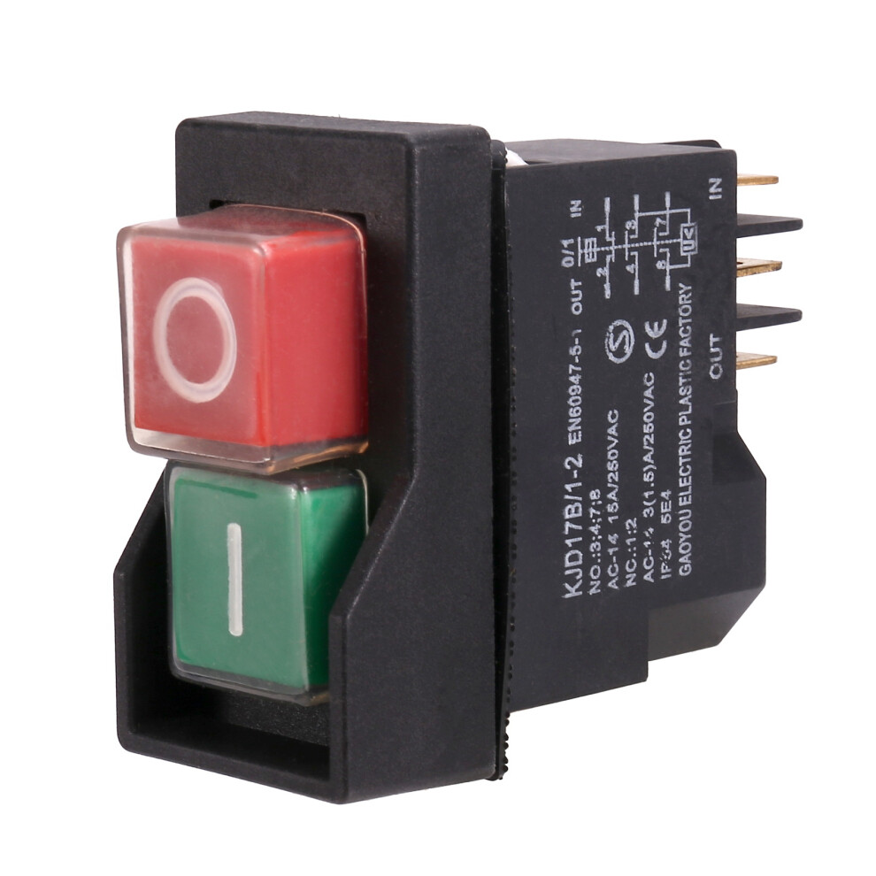 Emergency Stop Switch - Waterproof Safe Kjd17electromagnetic Motor Protection 6 Pin 250V 16A 4851802965990