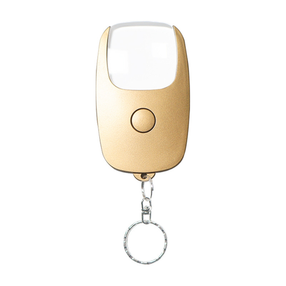 Spactz Usb Rechargeable Glass Loupe Lens Handheld Keychain Magnifier Gold