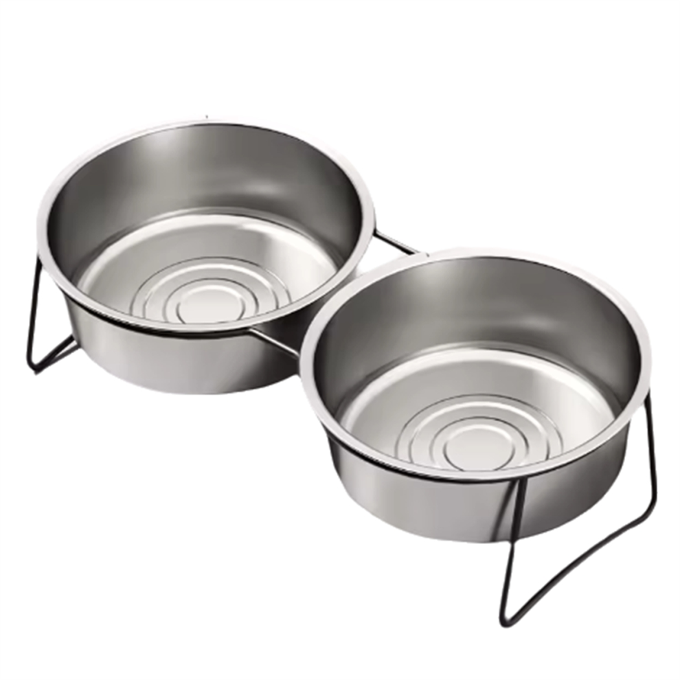 Large Stainless Steel Dog Bowl with Thickened Stand B-image-OPC-PK29ZRC-NEW
