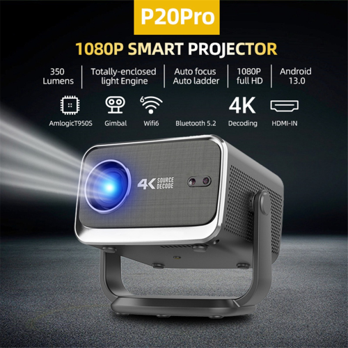 P20 Pro Android 13.0 WiFi6 Full HD 1080P 4K LED Projector EU PLUG 2