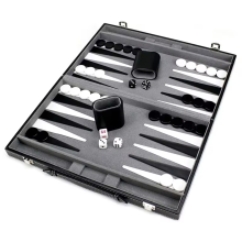 Classic Board Game with Leather Case Folding Board,Gift Package,Portable Travel Strategy Backgammon Set for Adults