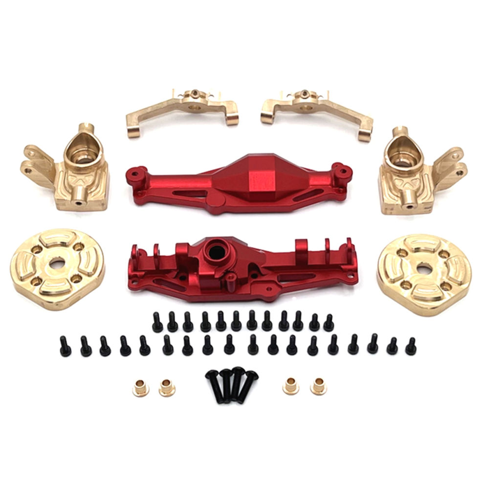Photos - Parts for Drones & RC models RC Car Front Axle Housing Brass Cup C Seat Door Cover Kit for 1/12 H12Y H12Y+ Accessories Red
