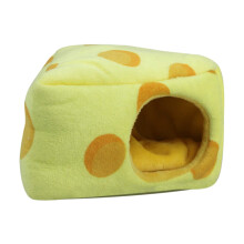 Hamster Nest Guinea Pig Hammock Liner Pet Bed Tarpaulin for Small Animals Soft Plush Yellow Cage Bedding