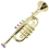 2X Children'S Musical Instruments Stage Performance Props Four-Tone Trumpet (Basic Board) Gold 3