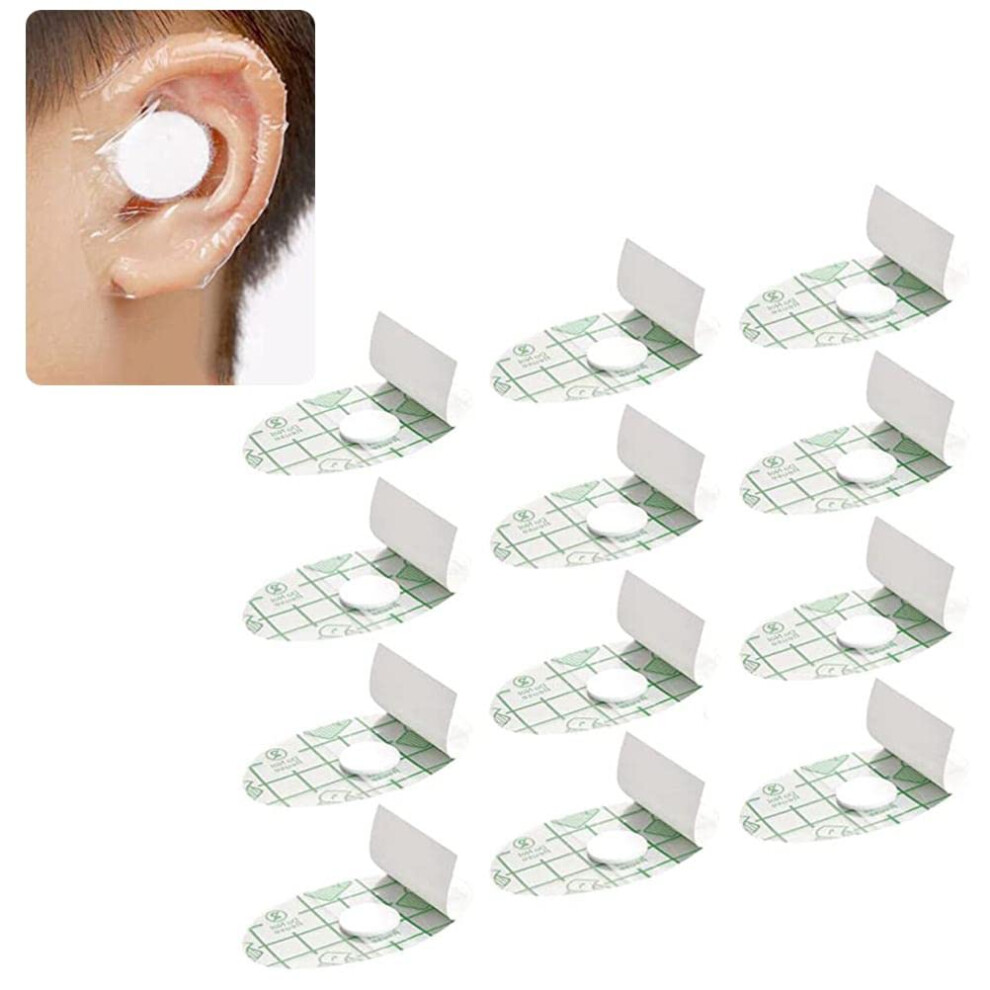 Pack of 20 Waterproof Baby Bath Ear Covers for Newborns, Disposable Ear Flap Stickers for Swimming and Showering