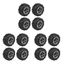 12Pcs 80mm Wheel Tire Tyre for Xinlehong Q901 Q902 Q903 9130 9136 9137 9138 1/16 RC Car Upgrade Parts,1