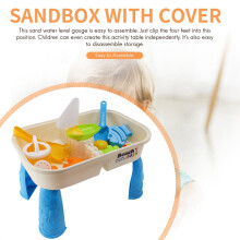 Sand and Water Table Set with Lid Cover Beach Toys Outdoor Garden Kit Kids Summer for Toddlers
