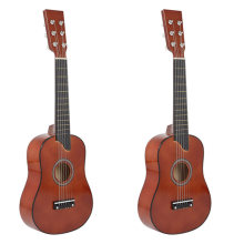 2pcs 25Inch Mini Small Guitar Basswood 6 Strings Acoustic with Pick for Beginner Children Kids Gift